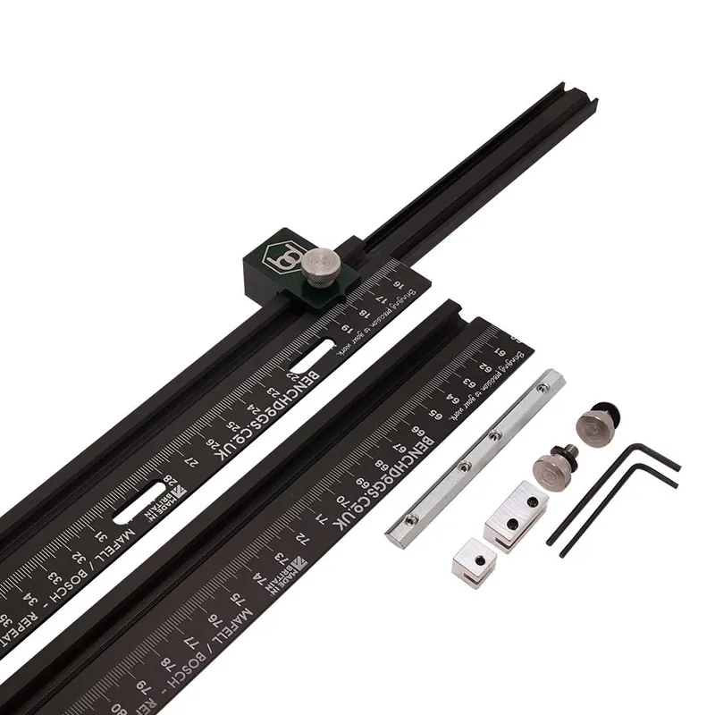 Klaar voor verzending | Benchdogs UK Rail Square uitbreiding extra Rail met Repeteerbare Stop voor Mafell en Bosch OP=OP